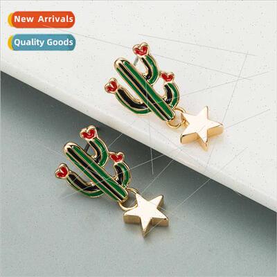Europe fashion ladies earrings personalized creative cactus