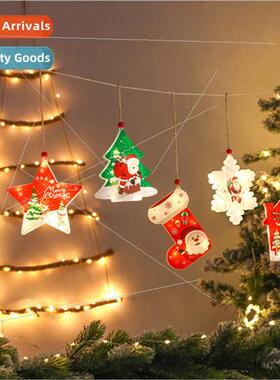 LED Christmas decoration colorful lights snowman socks snowf