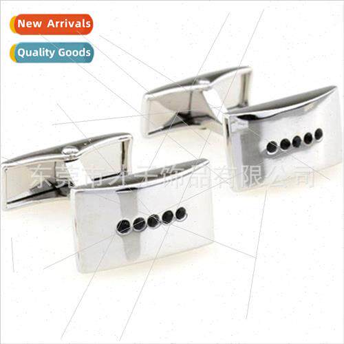 Pure copper elegant mirror inlaid diamond French cufflinks m