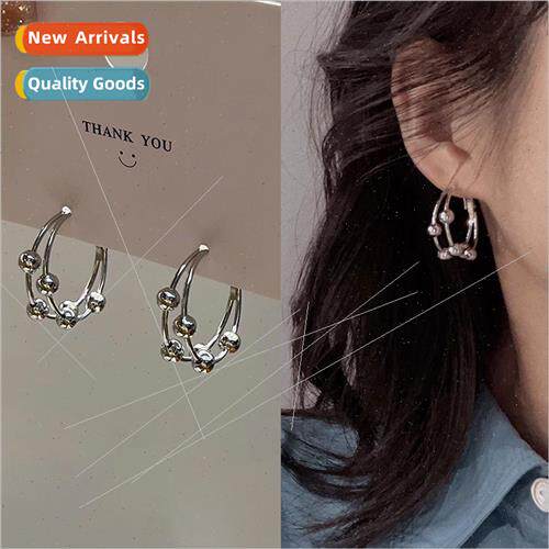 Koreabeads earrings earrings female niche high-grade earring