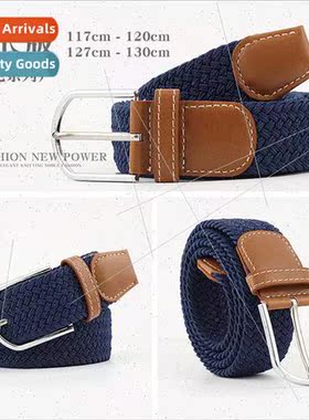 Extended  fashion casual elastic woven elastic waistband men