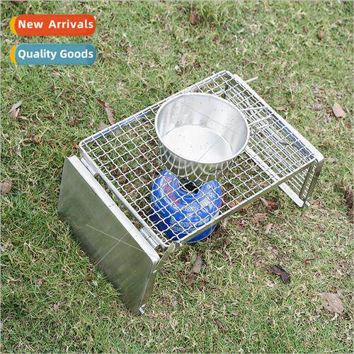 Outdoor foldable barbecue grill camping picnic thickened sta