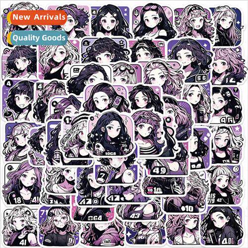 58 vintage girl head graffiti stickers personalized decorati