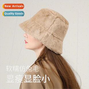 autumn winter rabb hat imation female cute Bucket Japanese