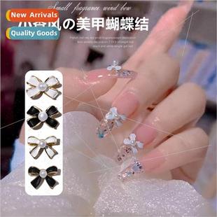 pearl and nail black jewelry bow wind fragrant small new The