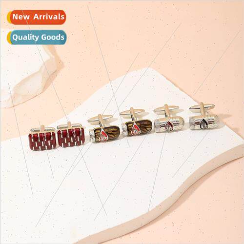 Cylinder French Cufflinks Men Shirt Cigar Letter Su Cufflink
