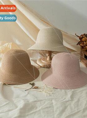 Spring summer baby outdoor sun visor hat foldable straw suns