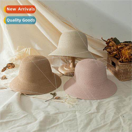Spring summer baby outdoor sun visor hat foldable straw suns