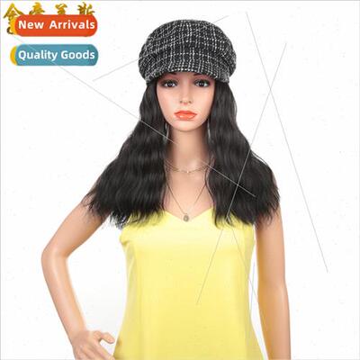 17 Inch Black Short Curly Navy Hat New Women Hundred Chemica