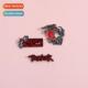 red metal cartoon Brave alloy anime commemorative broo Dice