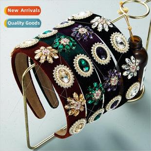 baroque vintage velvet snowflake headband Hair flower bands