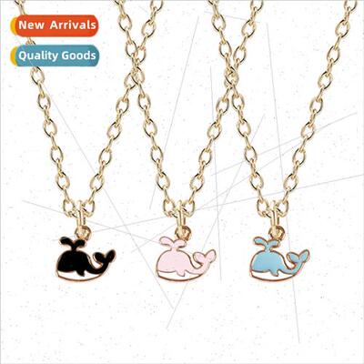 Europe niche whale necklace cute sweet student collarbone ch