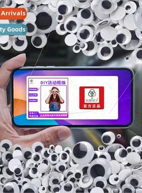 Plastic toy eye accessories adhesive backing diy black whe m