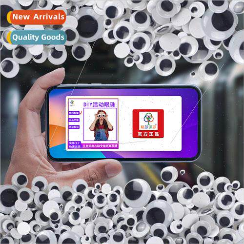 Plastic toy eye accessories adhesive backing diy black whe m