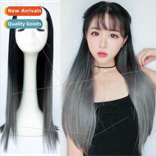 wigs 适用women long hair without traces U-shaped half head c