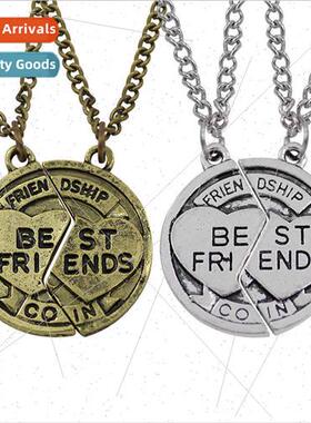 Vintage Best Friends BEST FRIENDS Patchwork Necklace Girlfri