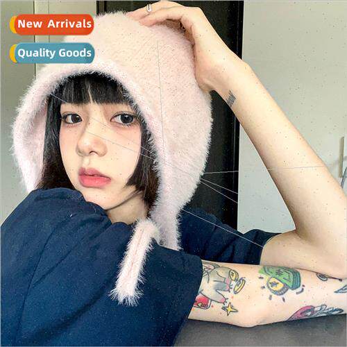Hfeeling soft sticky/cute woolen cap stacked cap female ear