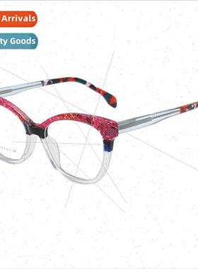 new cat eye multi-color eyeglasses frame female plate Europe