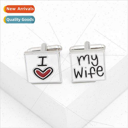 fashion cufflinks Valentine Day gift I love you my wife my w