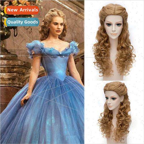 Cinderella wig coiffure styling  stage play Cinderella anime
