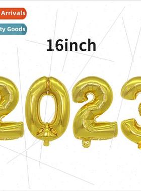 16 inch large numbers aluminum foil balloon set 2023 birthda