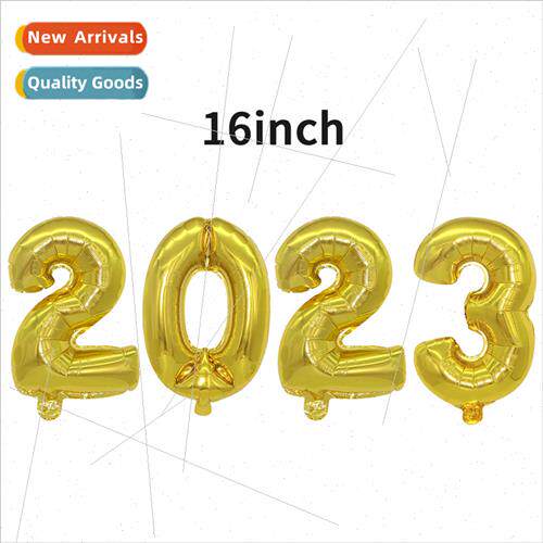 16 inch large numbers aluminum foil balloon set 2023 birthda
