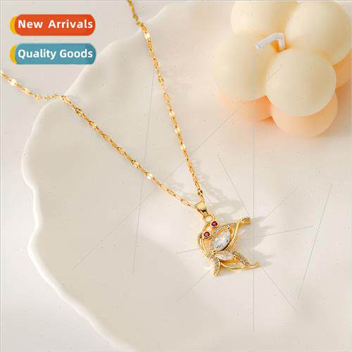 che Design Necklace Copper Micropavé Fluttering Butterfly Z