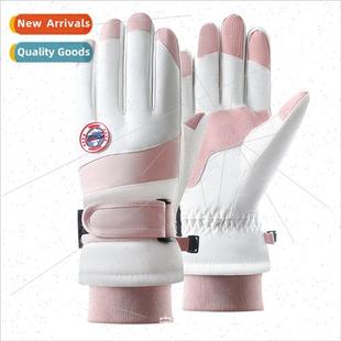 Ski gloves women winter touch screen padded outdoor cycling