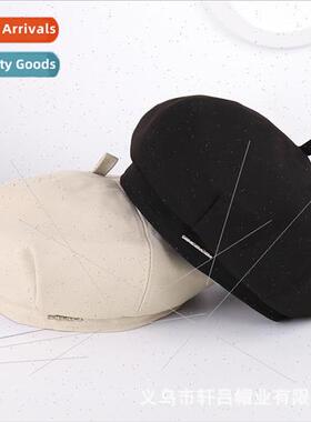 Korean spring fall fashion beret breathable drawstring show
