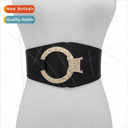 Europe belt female wide elastic hundred black su dress sub c