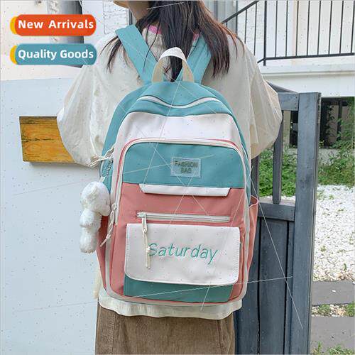 ins schoolbag female new middle school shoulder bag girls la