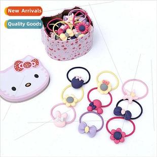 rope tie leather Cartoon female hair band smal children