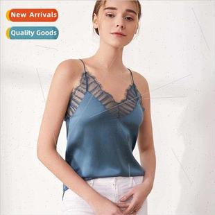Summer French silk camisole undershirt female silk lace mulb