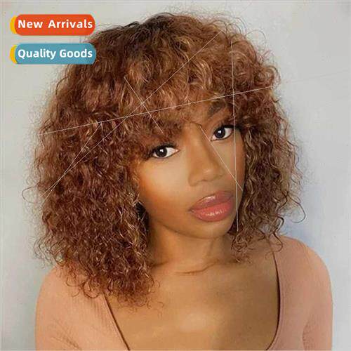 Europe Chemical Fiber Wigs African Small Curly  Head Chemica