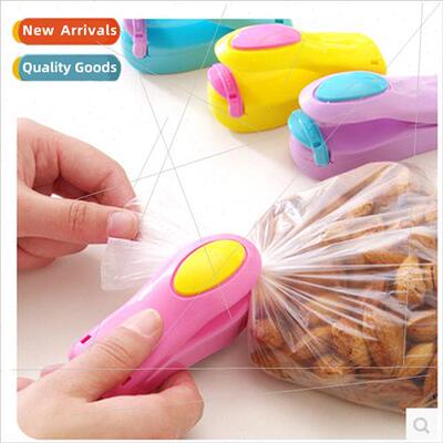 Candy color blocking portable home mini sealer snacks plasti