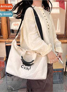 Korean canvas bag female new lerary lazy handbag students cl