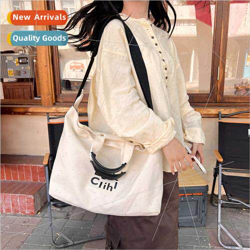 Korean canvas bag female new lerary lazy handbag students cl
