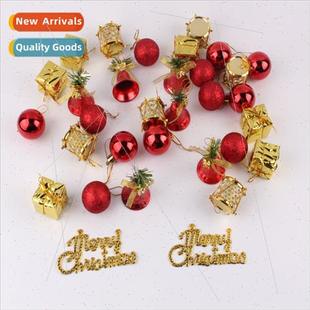 32pcs Gold Red Christmas Color Decorations Mixed Christ Tree