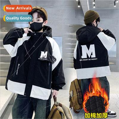 Boys fall and winter thickened jacket 2023 new childrens spr