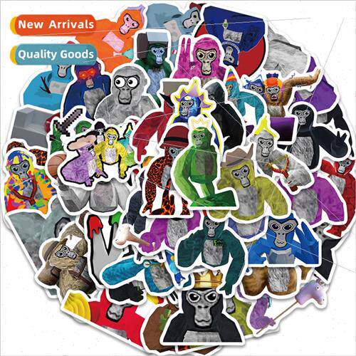 50pcs burst fire gorilla game stickers decorative guitar lap
