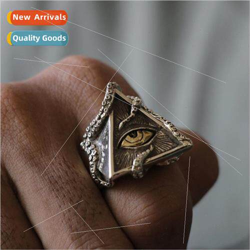 Eye Horus Europe Men Octopus Triangle Eye Ring