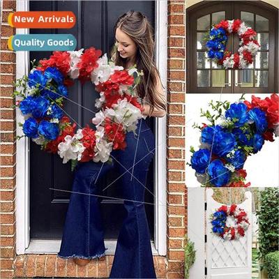 Independence Day New wreath ornaments holiday simulation flo