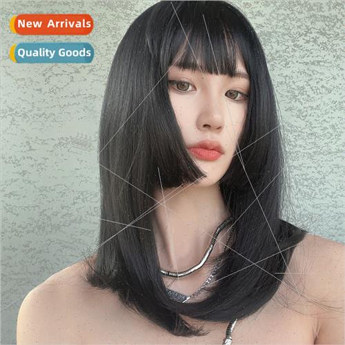 Wig female medium-length hair fashion princess cut hair jell 基础建材 人造大理石 原图主图