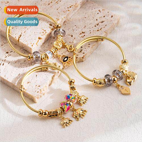 Fashion new DIY stainless steel bracelet exquise pendant hun