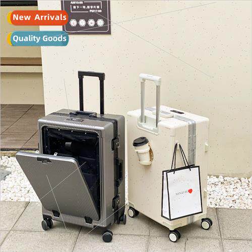 Front opening sucase universal wheel aluminum frame trolley