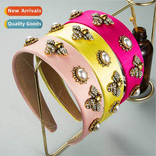 Hair bands vintage court fairy rhinestone cat eye stone pear