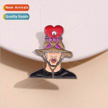 Creative brooch rapper pin pin badge music theme gift souven