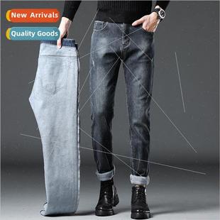 Slim jeans fall padded feet small new 2022 winter men Pants