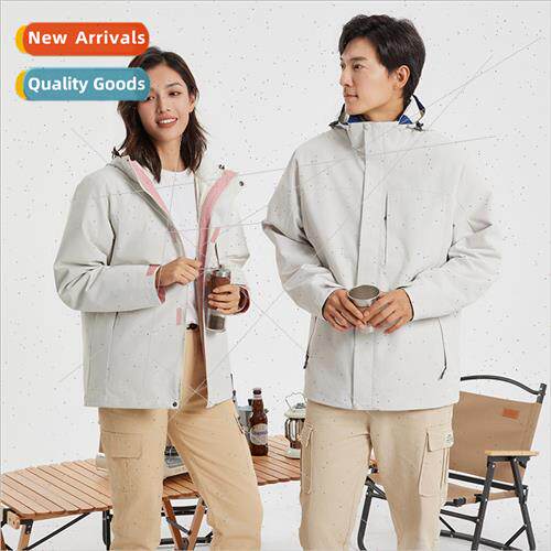 Fall winter new couples rushing jacket three-in-one detachab