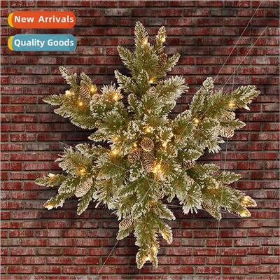 New Christmas scene decoration props wh lights star wreath d
